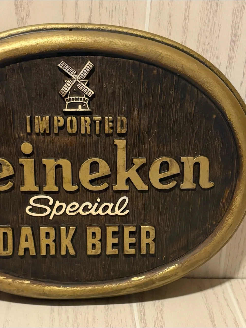 Vintage Imported Heineken Special Dark Beer  Sign For Bar Man Cave